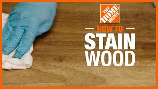 How to Stain Wood  The Home Depot [upl. by Anawahs360]