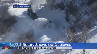 Rotary Snowplow Clears Cumbres amp Toltec Scenic Railroad [upl. by Melone109]