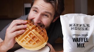 Waffle House Waffles with Official Mix and Recipe  Made at Home [upl. by Kokaras]