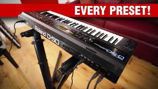 Roland D50 Synthesizer Every Preset [upl. by Uoliram]