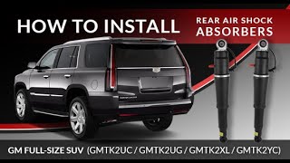 GM FullSize SUV Rear Electronic Air Shock Install  112G14R  112G13R [upl. by Lerual129]