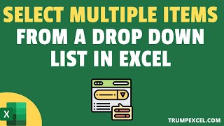 How to Select Multiple Items From an Excel Drop Down List [upl. by Bergeman]