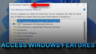 How to Access Windows Features in Windows 11 [upl. by Edison2]