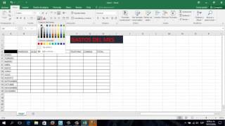 COMO HACER UNA HOJA EN EXEL PARA CONTROL DE GASTOS DE LA CASA [upl. by Camilla]
