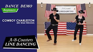 COWBOY CHARLESTON  Line Dance Demo amp Walk Through [upl. by Muldon]