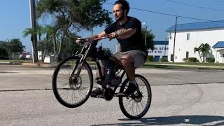 110cc motorized bicycle from ZedaMotorsportscom [upl. by Bora]