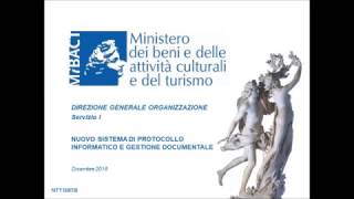 MiBACT Nuovo sistema documentale [upl. by Hauger]