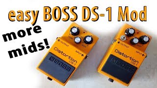 easy BOSS DS1 mod  add more mids [upl. by Brownley]