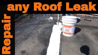 Use this Flat Roof Coating to RepairFix leaks Extend EPDM Rubber Roof Life  SUPER SILICONE SEAL [upl. by Ellenet996]