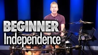 Beginner Drumming Independence  Drum Lesson DRUMEO [upl. by Ihsoyim]