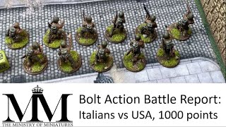 32 Bolt Action Battle Report Italian’s vs US Army 1000 points Italy Campaign [upl. by Harleigh983]