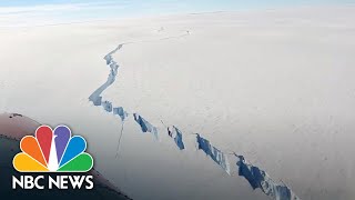 Huge Iceberg Breaks Off Antarctic Ice Shelf  NBC News [upl. by Steere]