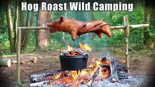 Wild Woodland Camping with Epic Hog Roast [upl. by Kleeman]