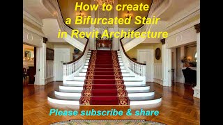 How to create a bifurcated stair in Revit Architecture [upl. by Eerak365]