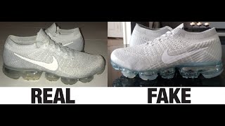 How To Spot Fake Nike Air VaporMax Flyknit Sneakers  Trainers Authentic vs Replica Comparison [upl. by Mannos]