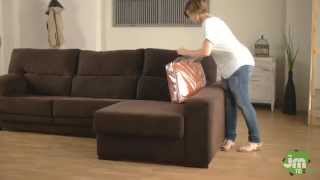 How to Put a Stretch Chaise Sofa Cover [upl. by Droffilc]