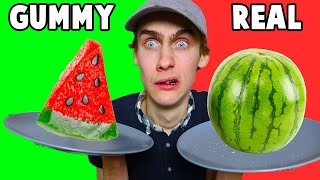 Gummy Food vs Real Food Challenge [upl. by Atlee412]