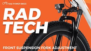 Adjusting Your Front Suspension Fork  Rad Tech [upl. by Morgan]