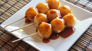 Mitarashi Dango Recipe Japanese Cooking 101 [upl. by Nahtam]