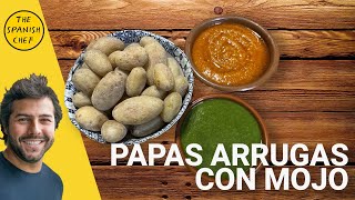 Canary Wrinkly potatoes with dips  Papas Arrugadas con Mojos [upl. by Akselaw]