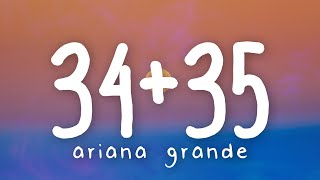 Ariana Grande  3435 Lyric Video [upl. by Lunneta]