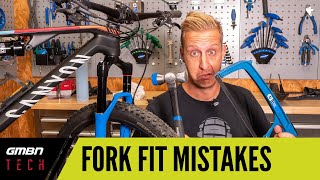 10 Common Mistakes Made When Replacing A Mountain Bike Fork  How To Fit A New Fork [upl. by Sucramad]