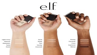 All 40 Shades of ELF Flawless Finish Foundation 2021  MQ Makeup Queen [upl. by Akinwahs]