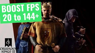 Crusader Kings 3  How to BOOST FPS and Increase Performance on any PC [upl. by Karlise]