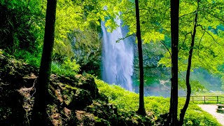 Waterfalls from Above 10 Hours No Sound — 4K Nature Screensaver [upl. by Aiek]