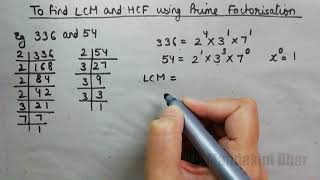 LCM and HCF using Prime Factorisation [upl. by Nosyarg]