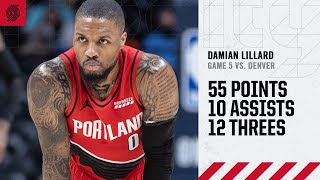 Damian Lillard 55 PTS 10 AST Game 5 Highlights  Trail Blazers vs Nuggets [upl. by Chrissy617]