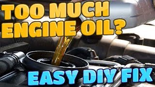 How To Remove Engine Oil if Overfilled EASY DIY FIX [upl. by Enelrak]