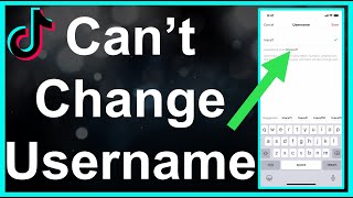 I Cant Change My USERNAME On TikTok [upl. by Mirielle]