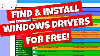 Find amp Install Windows PC Drivers AUTOMATICALLY For Free [upl. by Lirba]