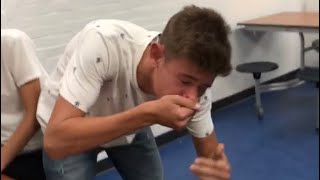 High schooler eats Carolina Reaper at Lunch Gone Wrong [upl. by Onnem]