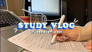 STUDY VLOG  college exam week in my life  lots of studying note taking amp productivity 🌼 [upl. by Tavie182]