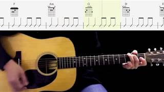 Guitar Score  While My Guitar Gently Weeps Rhythm Guitar  The Beatles [upl. by Leiuqese]