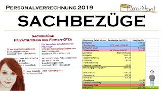 Abrechnung von Sachbezügen in der Personalverrechnung 2019 [upl. by Estus]