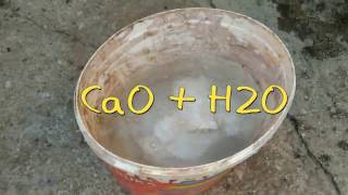 Calcium oxide and water CaO  H2O EXPERIMENT [upl. by Stockton379]