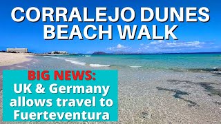 Corralejo Dunes Beach Walk  Fuerteventura Best Beaches [upl. by Evvie500]