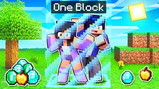 Minecraft But Were LOCKED In ONE BLOCK [upl. by Odille61]