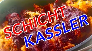 SCHICHTKASSLER Schichtfleisch aus KASSLER vom DUTCH OVEN  Klaus Grillt [upl. by Fu236]