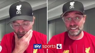 Jurgen Klopp’s emotional reaction to Liverpool winning the Premier League 🏆 [upl. by Brandwein]