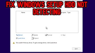 How to Fix hard drive not detected in Windows Setup HDD Not Detecting Solved [upl. by Baggett]