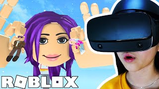 Kate enters a Roblox VR World 🥽 [upl. by Enyala]