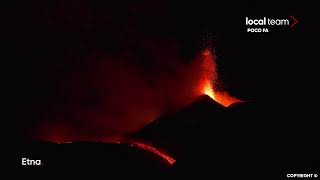 LIVE Etna in corso nuova eruzione diretta video [upl. by Nochur]