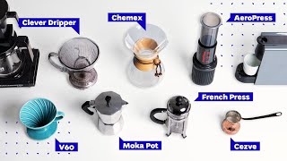 Coffee Brewing Methods French Press vs Pour Over vs AeroPress and more [upl. by Nanerb]