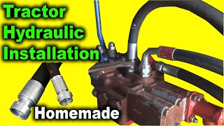 Homemade Tractor Hydraulic installation [upl. by Annavaj656]