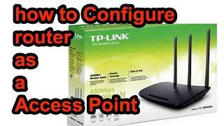 How to configure TPLink TLWR940N Router as a Access Point  Tech Plus IT [upl. by Rhiamon444]