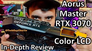 This graphics card has an LCD SCREEN Gigabyte AORUS Master RTX 3070 8G indepth review [upl. by Publia713]